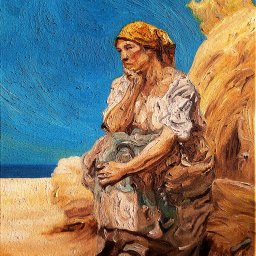 2018 - &quot;Peasant woman resting&quot; (from Leon Augustin lhermitte)